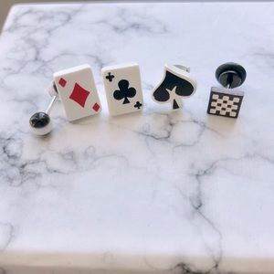 Poker Cards Earring Set